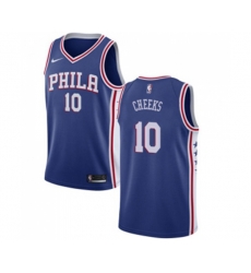 Philadelphia 76ers #10 Maurice Cheeks Swingman Blue Road NBA Jersey - Icon Edition