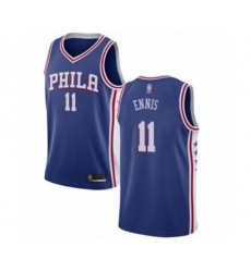 Philadelphia 76ers #11 James Ennis Swingman Blue Basketball Jersey - Icon Edition