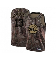 Philadelphia 76ers #13 Wilt Chamberlain Swingman Camo Realtree Collection Basketball Jersey
