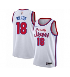 Philadelphia 76ers #18 Shake Milton Swingman White Hardwood Classics Basketball Jersey