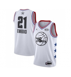 Philadelphia 76ers #21 Joel Embiid Swingman White 2019 All-Star Game Basketball Jersey