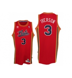 Philadelphia 76ers #3 Allen Iverson Red Hardwood Classics Swingman Jersey