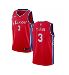 Philadelphia 76ers #3 Allen Iverson Swingman Red Alternate NBA Jersey Statement Edition