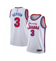 Philadelphia 76ers #3 Allen Iverson Swingman White Hardwood Classics Basketball Jersey