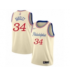 Philadelphia 76ers #34 Charles Barkley Swingman Cream Basketball Jersey - 2019-20 City Edition
