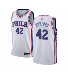 Philadelphia 76ers #42 Al Horford Swingman White Basketball Jersey - Association Edition
