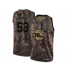 Philadelphia 76ers #53 Darryl Dawkins Swingman Camo Realtree Collection Basketball Jersey