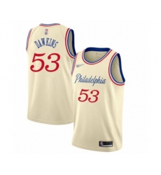 Philadelphia 76ers #53 Darryl Dawkins Swingman Cream Basketball Jersey - 2019-20 City Edition