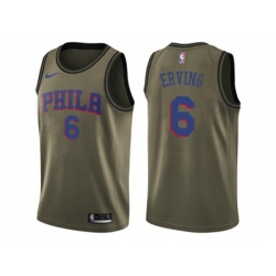 Philadelphia 76ers #6 Julius Erving Green Salute to Service NBA Swingman Jersey Philadelphia 76ers #6 Julius Erving Green Salute to Service NBA Swingman Jersey