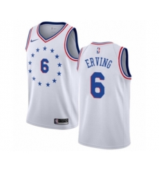 Philadelphia 76ers #6 Julius Erving White Swingman Jersey - Earned Edition