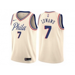 Philadelphia 76ers #7 Timothe Luwawu Authentic Cream NBA Jersey - City Edition