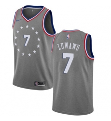 Philadelphia 76ers #7 Timothe Luwawu Swingman Gray NBA Jersey - City Edition