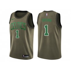 Boston Celtics #1 Walter Brown Green Salute to Service NBA Swingman Jersey