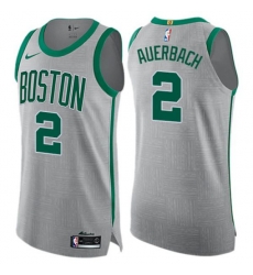 Boston Celtics #2 Red Auerbach Authentic Gray NBA Jersey - City Edition