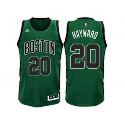 Boston Celtics #20 Gordon Hayward Road Green Black New Swingman