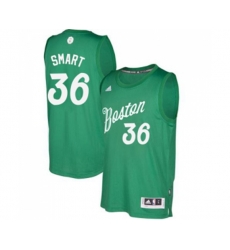 Boston Celtics #36 Marcus Smart Authentic Green 2016-2017 Christmas Day Basketball Jersey