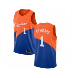 Cleveland Cavaliers #1 Nik Stauskas Swingman Blue Basketball Jersey - City Edition