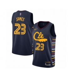 Cleveland Cavaliers #23 LeBron James Swingman Navy Basketball Jersey - 2019-20 City Edition