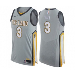 Cleveland Cavaliers #3 George Hill Authentic Gray NBA Jersey - City Edition