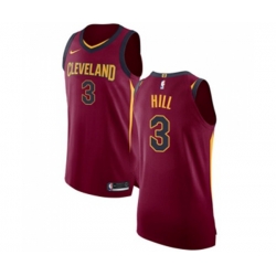 Cleveland Cavaliers #3 George Hill Authentic Maroon NBA Jersey - Icon Edition
