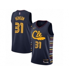 Cleveland Cavaliers #31 John Henson Authentic Navy Basketball Jersey - 2019-20 City Edition