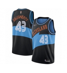 Cleveland Cavaliers #43 Brad Daugherty Authentic Black Hardwood Classics Finished Basketball Jersey
