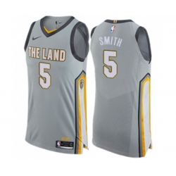 Cleveland Cavaliers #5 J.R. Smith Authentic Gray NBA Jersey - City Edition