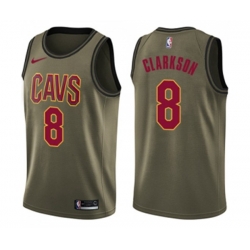Cleveland Cavaliers #8 Jordan Clarkson Swingman Green Salute to Service NBA Jersey