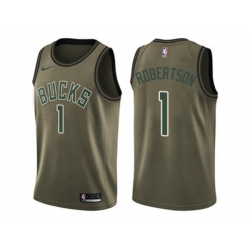 Milwaukee Bucks #1 Oscar Robertson Green Salute to Service NBA Swingman Jersey Milwaukee Bucks #1 Oscar Robertson Green Salute to Service NBA Swingman Jersey