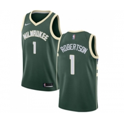 Milwaukee Bucks #1 Oscar Robertson Swingman Green Road NBA Jersey - Icon Edition