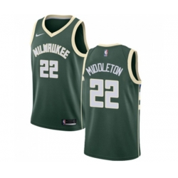 Milwaukee Bucks #22 Khris Middleton Swingman Green Road NBA Jersey - Icon Edition