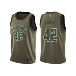 Milwaukee Bucks #42 Vin Baker Green Salute to Service NBA Swingman Jersey Milwaukee Bucks #42 Vin Baker Green Salute to Service NBA Swingman Jersey