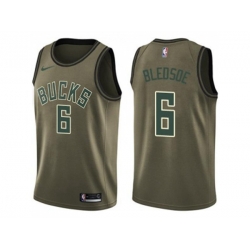 Milwaukee Bucks #6 Eric Bledsoe Green Salute to Service NBA Swingman Jersey Milwaukee Bucks #6 Eric Bledsoe Green Salute to Service NBA Swingman Jersey