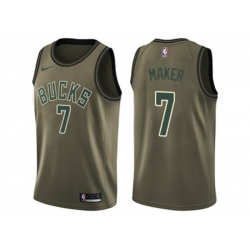 Milwaukee Bucks #7 Thon Maker Green Salute to Service NBA Swingman Jersey Milwaukee Bucks #7 Thon Maker Green Salute to Service NBA Swingman Jersey