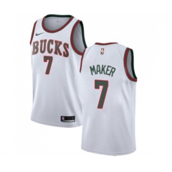 Milwaukee Bucks #7 Thon Maker Swingman White Fashion Hardwood Classics NBA Jersey Milwaukee Bucks #7 Thon Maker Swingman White Fashion Hardwood Classics NBA Jersey