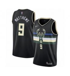Milwaukee Bucks #9 Wesley Matthews Swingman Black Finished Basketball Jersey - Statement Edition
