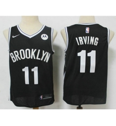 Brooklyn Nets #11 Kyrie Irving Black Nike 2019 New Season Swingman City Edition Jersey With The NEW Sponsor Logo