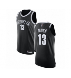 Brooklyn Nets #13 Dzanan Musa Authentic Black Basketball Jersey - Icon Edition