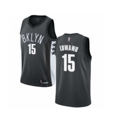 Brooklyn Nets #15 Timothe Luwawu Authentic Gray Basketball Jersey Statement Edition