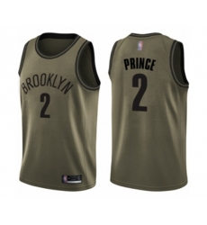 Brooklyn Nets #2 Taurean Prince Swingman Green Salute to Service Basketball Jersey