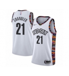 Brooklyn Nets #21 Wilson Chandler Authentic White Basketball Jersey - 2019-20 City Edition