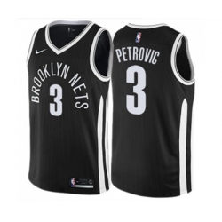 Brooklyn Nets #3 Drazen Petrovic Swingman Black NBA Jersey - City Edition Brooklyn Nets #3 Drazen Petrovic Swingman Black NBA Jersey - City Edition