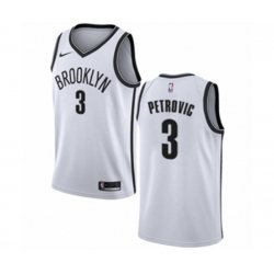 Brooklyn Nets #3 Drazen Petrovic Swingman White NBA Jersey - Association Edition Brooklyn Nets #3 Drazen Petrovic Swingman White NBA Jersey - Association Edition
