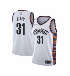 Brooklyn Nets #31 Jarrett Allen Authentic White Basketball Jersey - 2019 20 City Edition