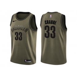 Brooklyn Nets #33 Allen Crabbe Green Salute to Service NBA Swingman Jersey Brooklyn Nets #33 Allen Crabbe Green Salute to Service NBA Swingman Jersey