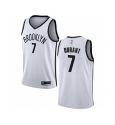 Brooklyn Nets #7 Kevin Durant Swingman White Basketball Jersey - Association Edition
