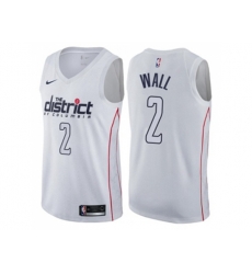 Washington Wizards #2 John Wall White NBA Swingman City Edition Jersey