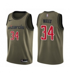Washington Wizards #34 C.J. Miles Swingman Green Salute to Service Basketball Jersey