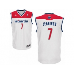 Washington Wizards #7 Brandon Jennings Authentic White Home NBA Jersey Washington Wizards #7 Brandon Jennings Authentic White Home NBA Jersey