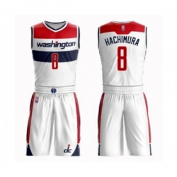 Washington Wizards #8 Rui Hachimura Swingman White Basketball Suit Jersey - Association Edition Washington Wizards #8 Rui Hachimura Swingman White Basketball Suit Jersey - Association Edition